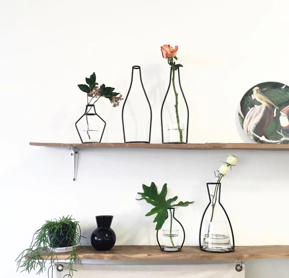 Black Nordic Shaped Wire Vases example