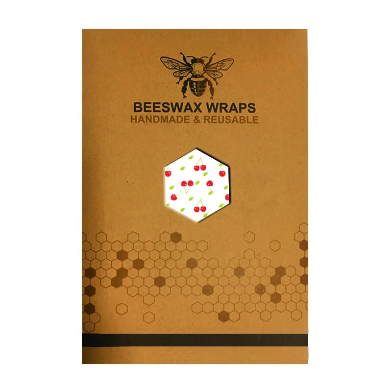 Beeswax wraps handmade and reuseable cherries design