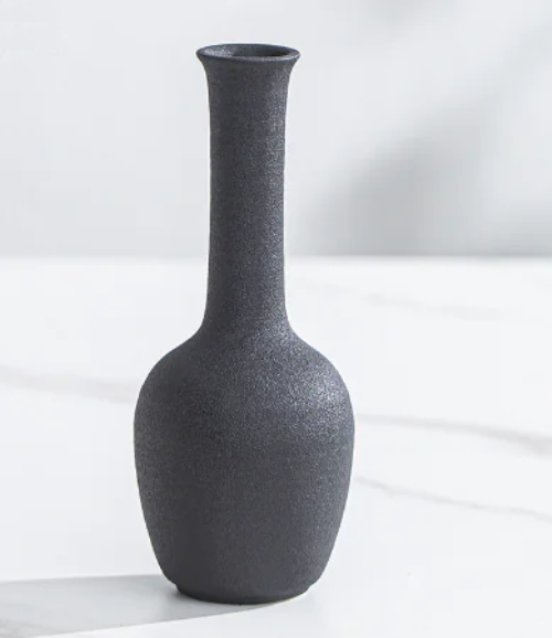 Black tall vase