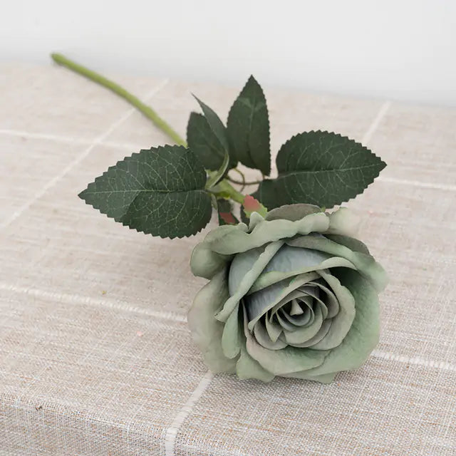 Artificial Rose Flower sage green