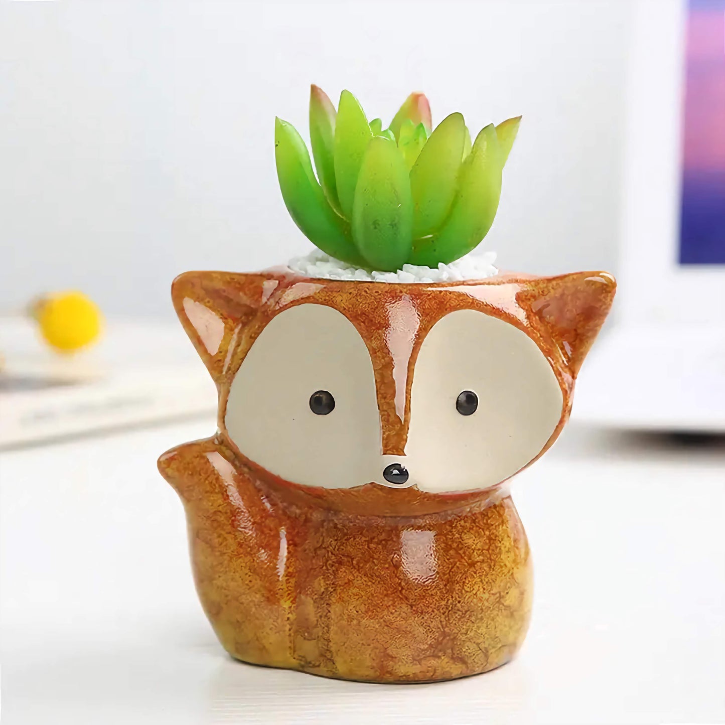 Ceramic Fox Pot Planter