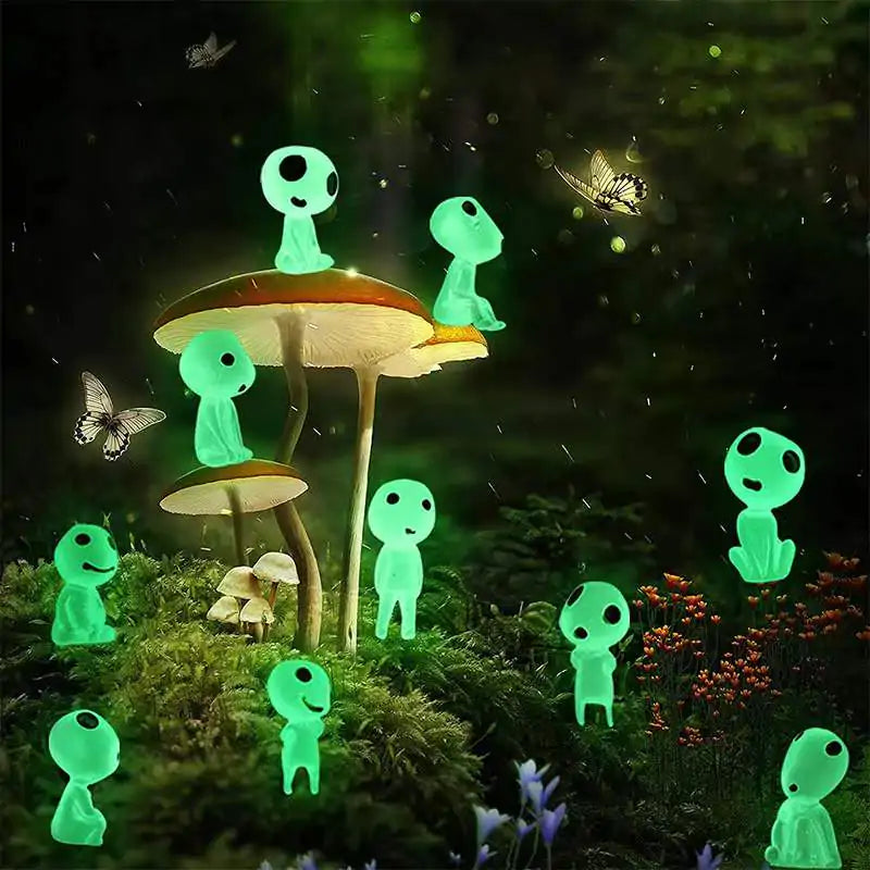 Luminous Garden Ornaments Set 10 - green