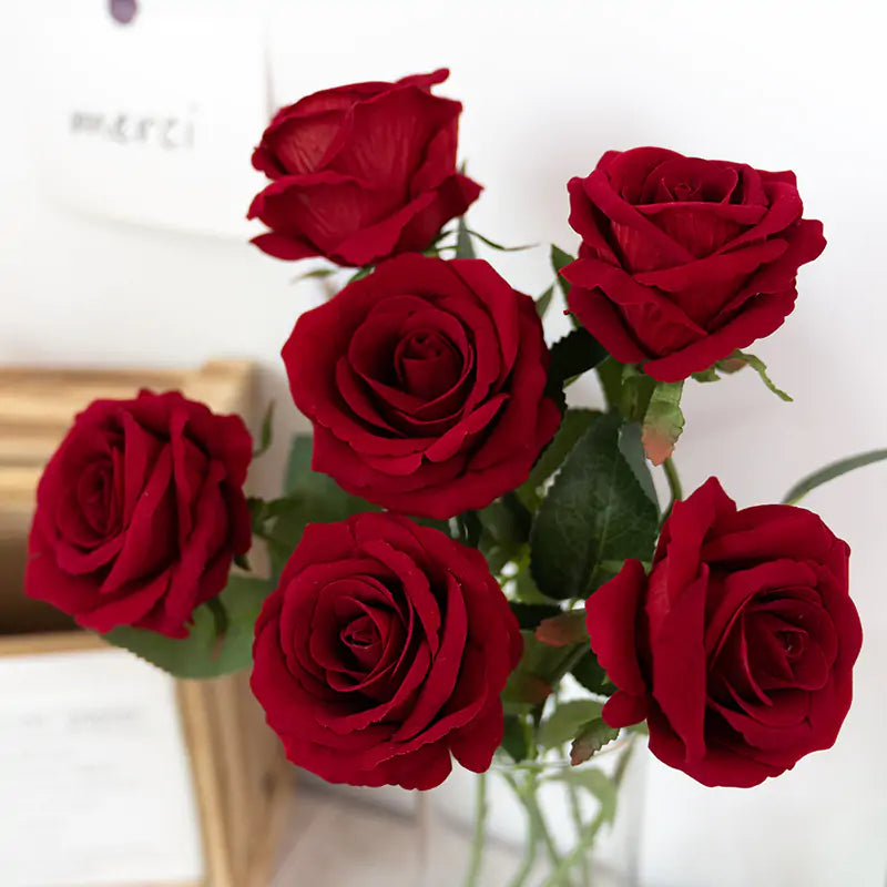 Artificial Rose Flowers red