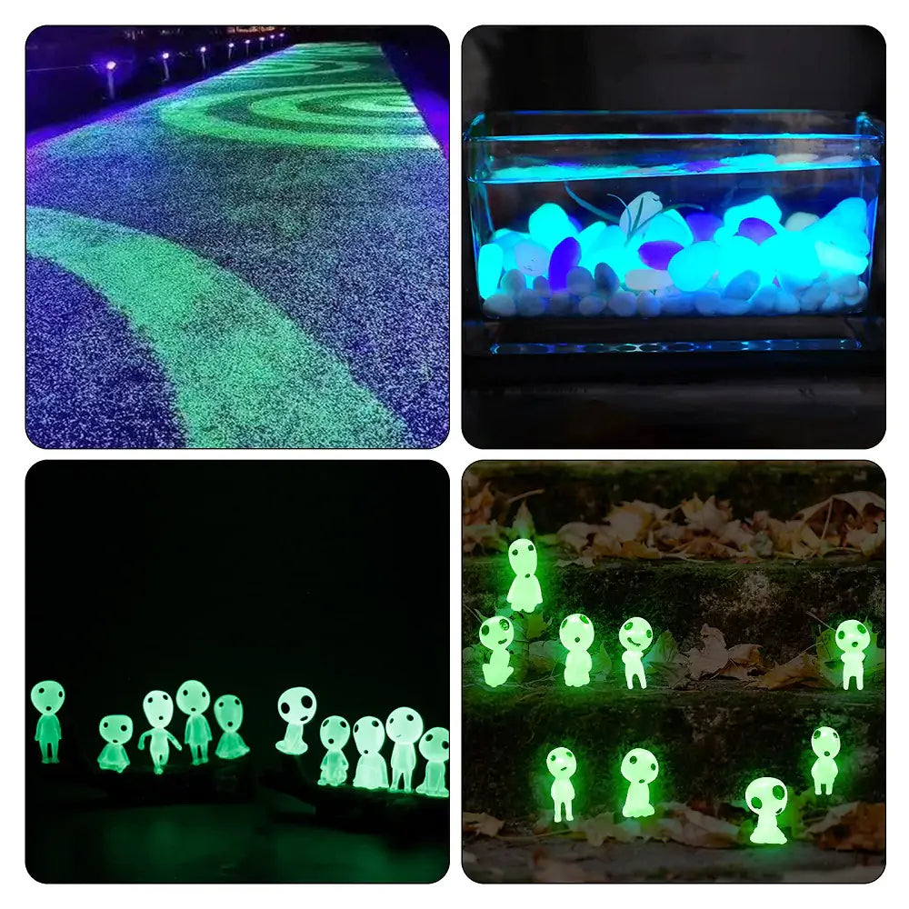 Luminous Garden Ornaments Set on display