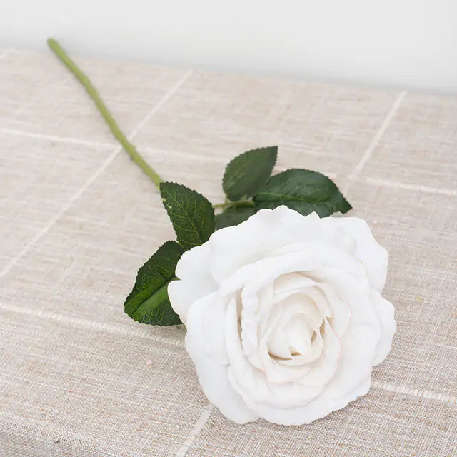 Artificial Rose Flower white