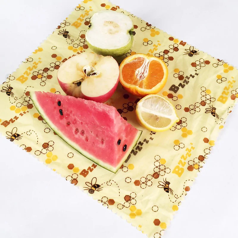 example of Beeswax wraps handmade and reuseable being used